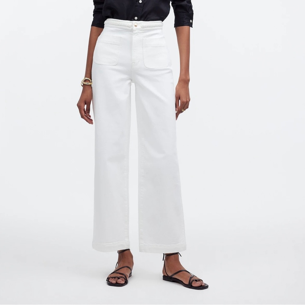 Madewell White Flare & Wide Leg Jeans